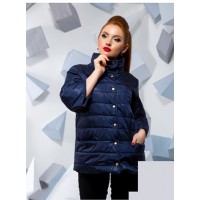 Женская куртка с укороченным рукавом синяя